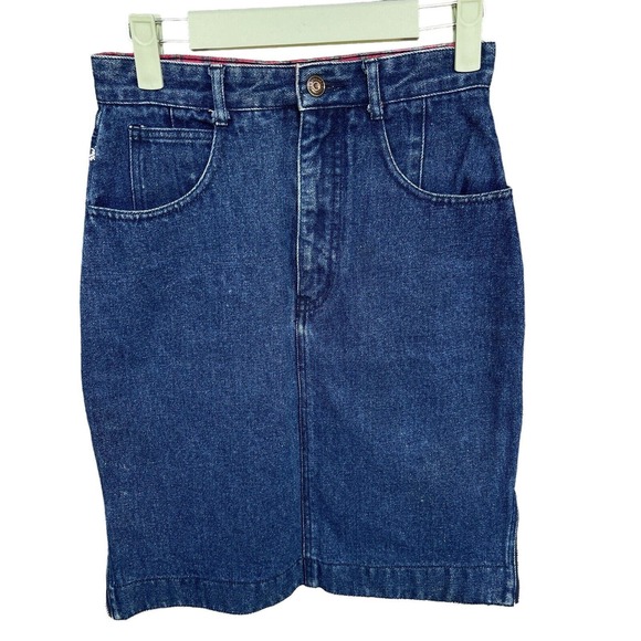 Vintage Great Plains Jean Skirt Juniors Size 5 Denim Mini Side Zippers Cotton - Picture 1 of 10